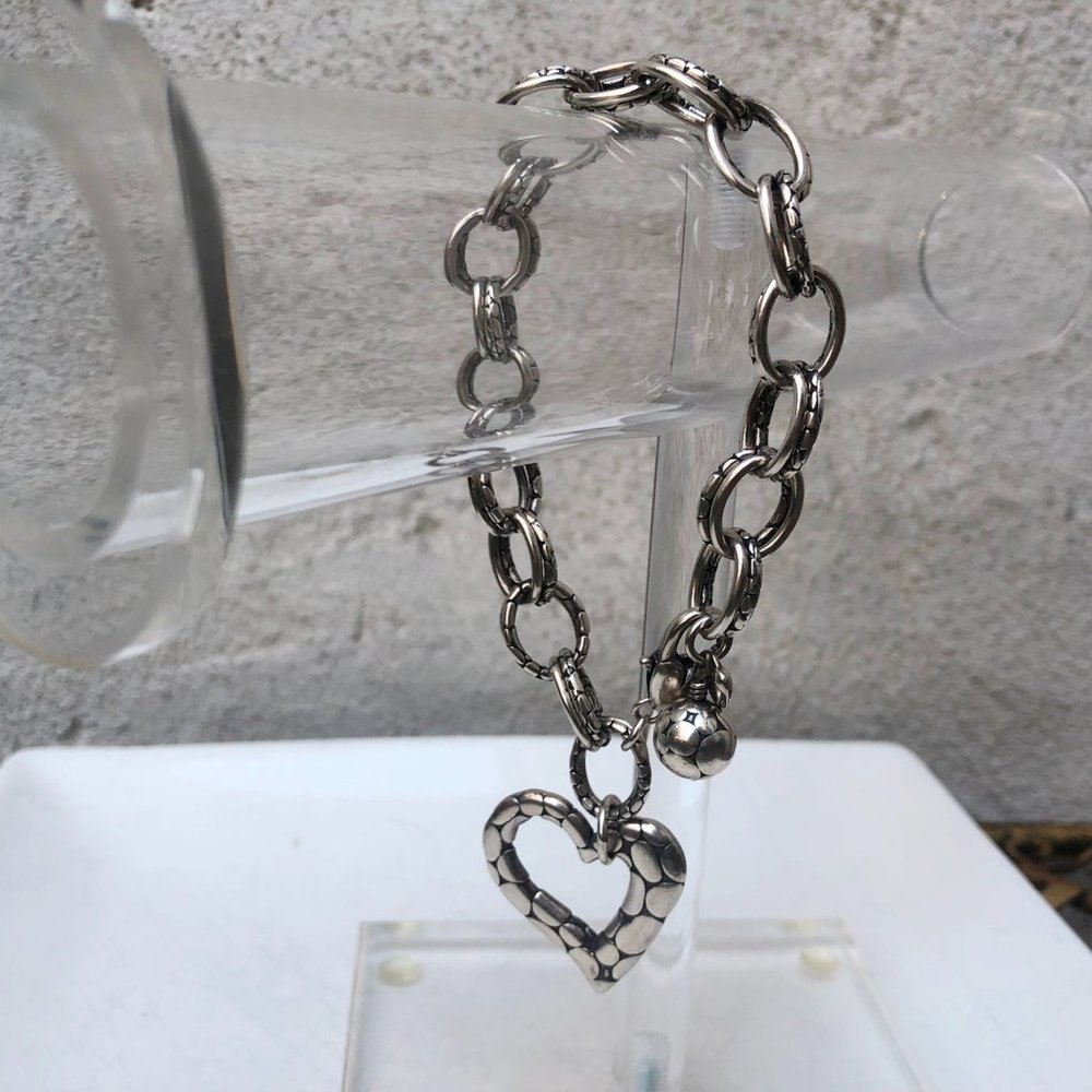 Brighton Chunky Link Bracelet With Large Heart Charm